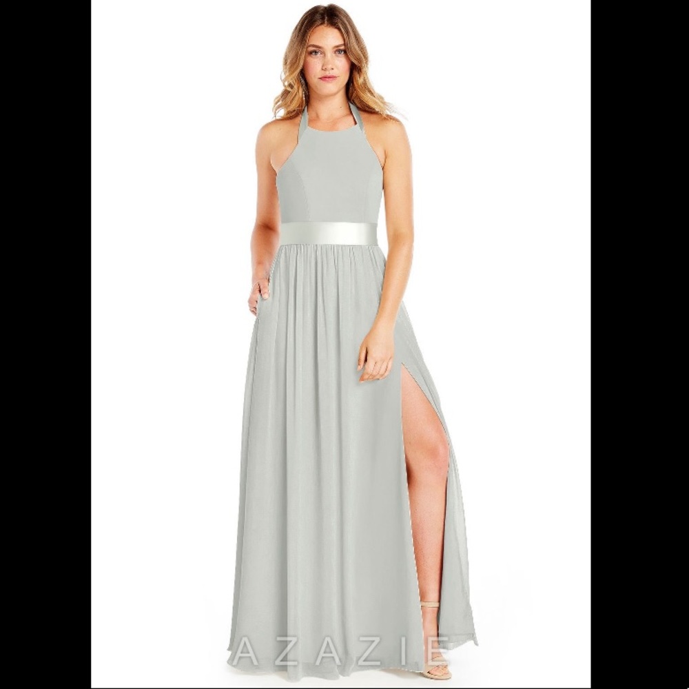 Azazie Aurora Bridesmaid Dress in Silver